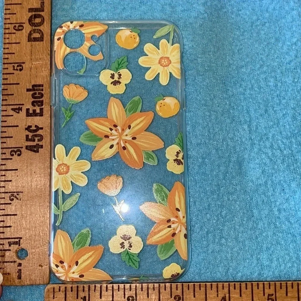 iPhone 11 floral gel plastic type phone case